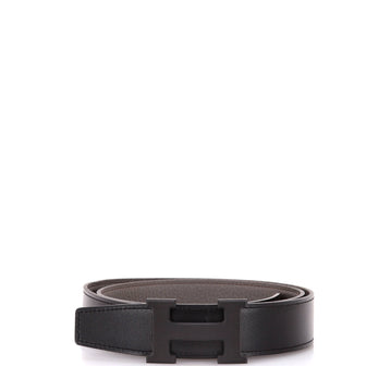 Hermes Constance Reversible Belt Leather with So Black Matte Hardware Medium