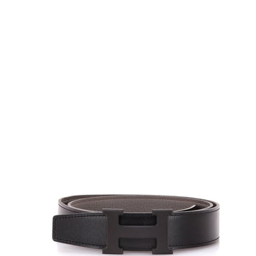 Hermes Constance Reversible Belt Leather with So Black Matte Hardware Medium