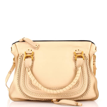 Chloe Marcie Braided Satchel Leather Large