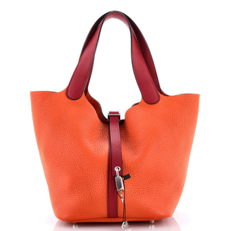 Hermes Bicolor Picotin Lock Bag Clemence with Swift MM