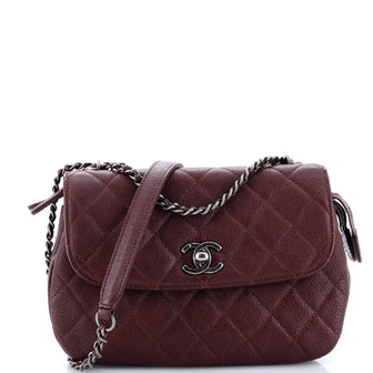 Chanel CC Waiter Flap Bag Quilted Goatskin Medium