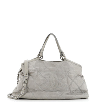 Chanel CC Sea Hit Tote Quilted Iridescent Calfskin Small