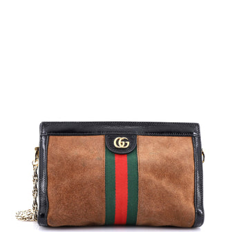 Gucci Ophidia Chain Shoulder Bag Suede Small