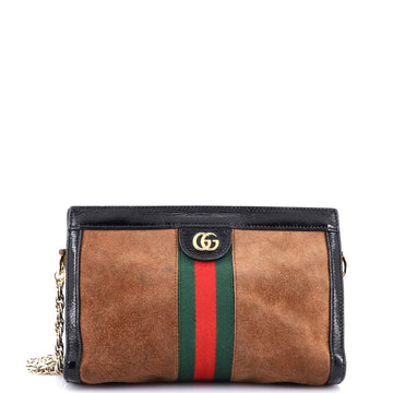 Gucci Ophidia Chain Shoulder Bag Suede Small