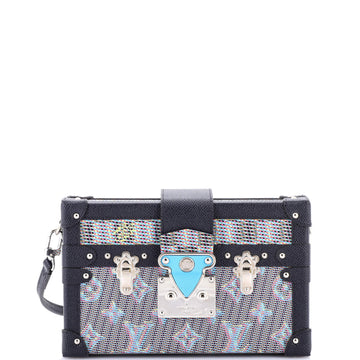 Louis Vuitton Petite Malle Handbag Damier Monogram LV Pop Canvas