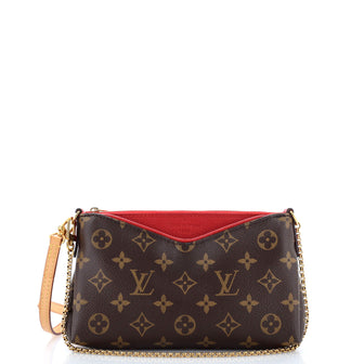 Louis Vuitton Pallas Clutch Monogram Canvas with Leather