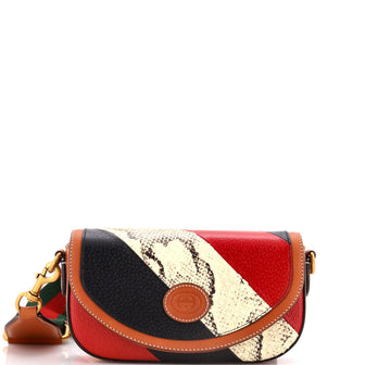 Gucci x Dans Le Vert Interlocking G Flap Shoulder Bag Leather with Python Mini
