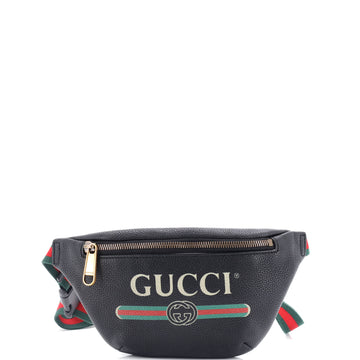 Gucci Logo Belt Bag Printed Leather Small