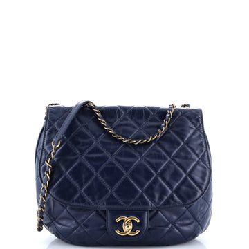 Chanel Dubai Messenger Bag Quilted Aged Calfskin Medium