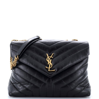 Saint Laurent Loulou Shoulder Bag Matelasse Chevron Leather Medium