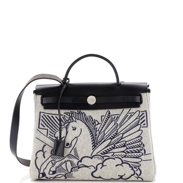 Hermes Herbag Zip Pegase Pop Toile and Leather 31