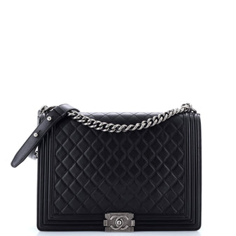 Chanel Boy Flap Bag Quilted Lambskin Large