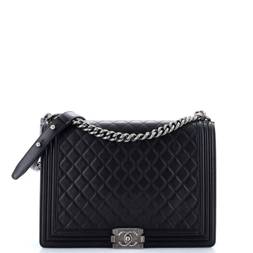 Chanel Boy Flap Bag Quilted Lambskin Large