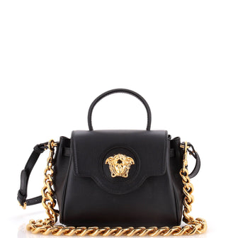 Versace La Medusa Top Handle Bag Leather Small