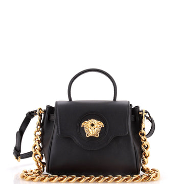 Versace La Medusa Top Handle Bag Leather Small