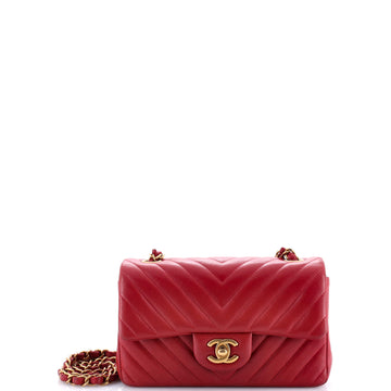 Chanel Classic Single Flap Bag Chevron Lambskin Mini