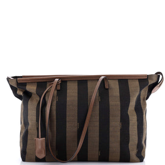 Fendi Pequin Roll Tote Canvas Large