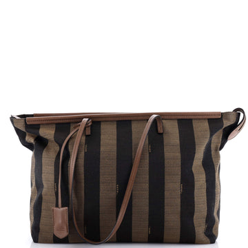 Fendi Pequin Roll Tote Canvas Large