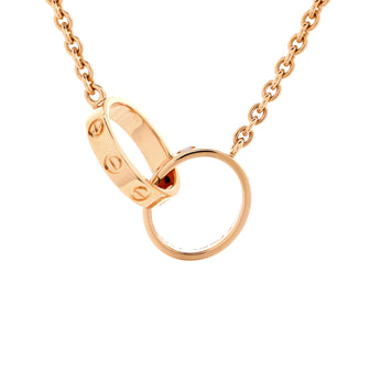 Cartier Love Interlocking Necklace 18K Rose Gold