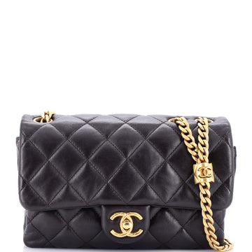 Chanel All Slide Long Flap Bag Quilted Lambskin Small