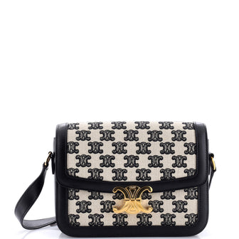 Celine Triomphe Shoulder Bag Triomphe Canvas Medium