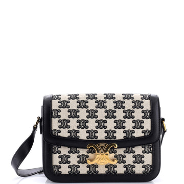 Celine Triomphe Shoulder Bag Triomphe Canvas Medium