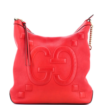 Gucci Apollo Hobo GG Embossed Calfskin Large