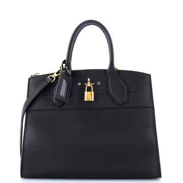 Louis Vuitton City Steamer Handbag Leather MM