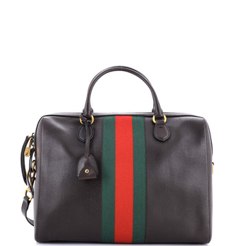 Gucci Convertible Web Duffle Bag Leather Large
