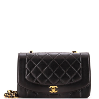 Chanel Vintage Diana Flap Bag Quilted Lambskin Medium