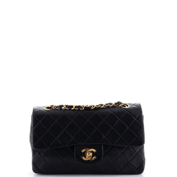 Chanel Vintage Classic Double Flap Bag Quilted Lambskin Small