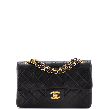 Chanel Vintage Classic Double Flap Bag Quilted Lambskin Small