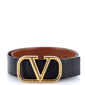 Valentino Garavani VLogo Reversible Belt Leather Wide