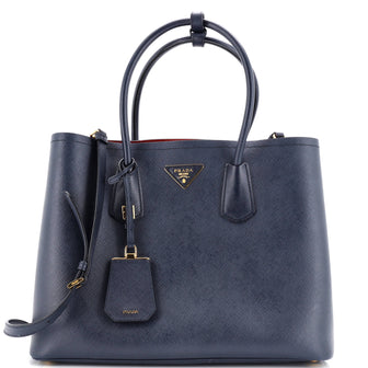 Prada Cuir Double Tote Saffiano Leather Large