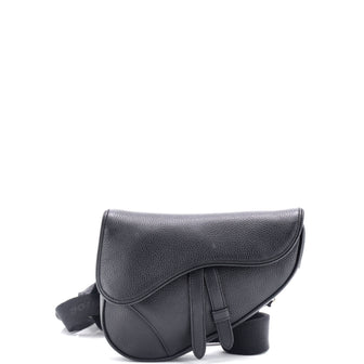 Christian Dior Saddle Crossbody Bag Leather Mini