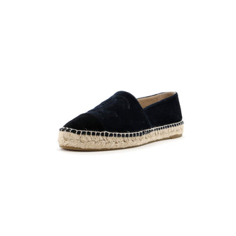 Chanel Women's CC Cap Toe Espadrilles Velvet