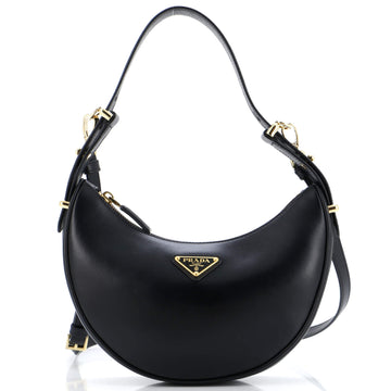 Prada Arque Half Moon Hobo Leather Small