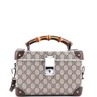 Gucci Bamboo Globe-Trotter Vanity Case GG Coated Canvas