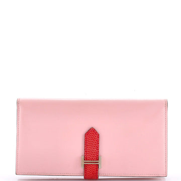 Hermes Bearn Wallet Tadelakt with Lizard Long