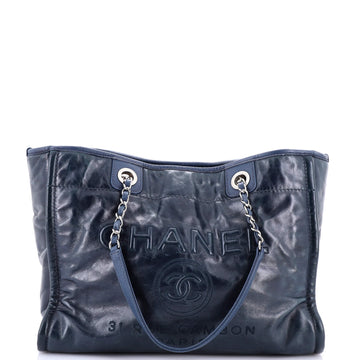 Chanel Deauville Tote Glazed Calfskin Small