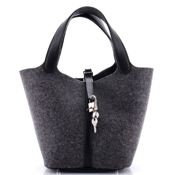 Hermes Picotin Lock Bag Felt with Leather MM