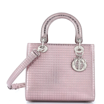 Christian Dior Lady Dior Bag Micro Cannage Metallic Calfskin Medium