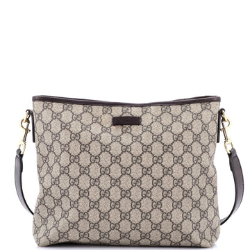 Gucci Zip Top Messenger Bag GG Coated Canvas Medium
