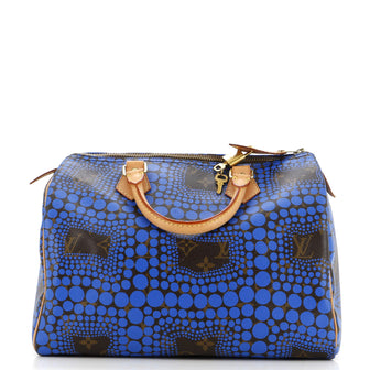 Louis Vuitton Speedy Handbag Limited Edition Kusama Town Monogram Canvas 30