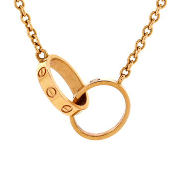 Cartier Love Interlocking Necklace 18K Rose Gold