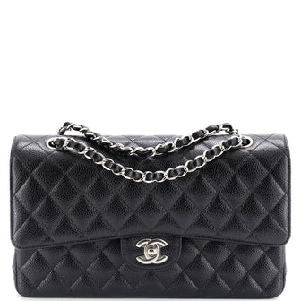 Chanel Classic Double Flap Bag Quilted Caviar Medium