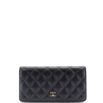 Chanel L-Yen Wallet Quilted Caviar