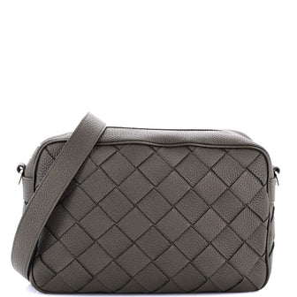 Bottega Veneta Zip Messenger Grained Intrecciato Leather Medium