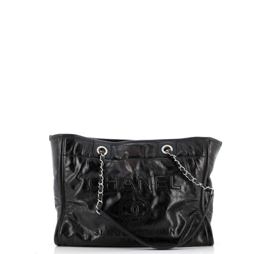 Chanel Deauville Tote Glazed Calfskin Small