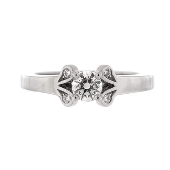 Cartier Ballerine Solitaire Ring Platinum with RBC Diamond E/VS1 0.23CT